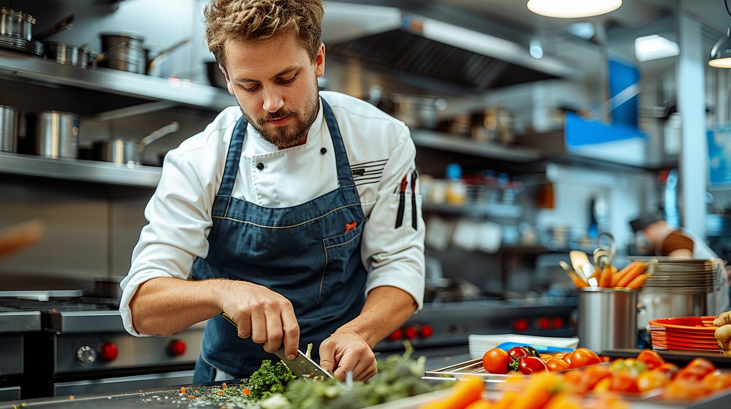kokki työssään ravintolassa